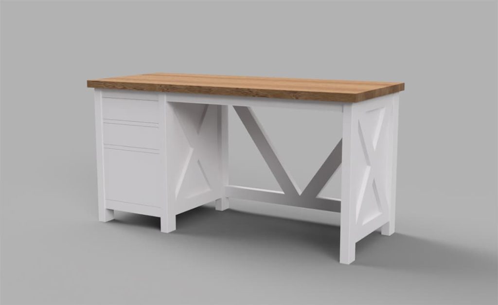 custom farmhouse desk in ramona, poway