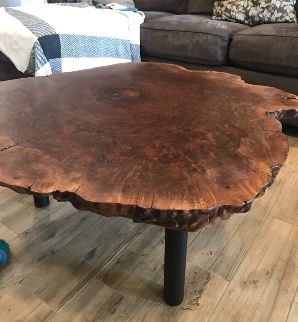 custom walnut coffee table san diego