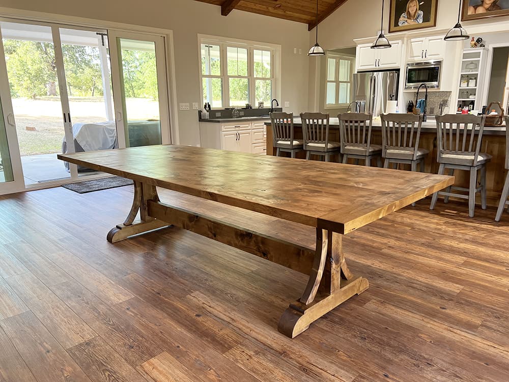 A Classic Trestle Dining Table for a Large Julian Family to Gather Around