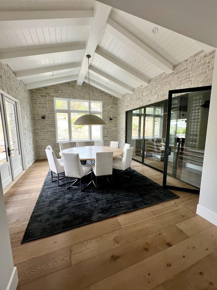 An Elegant, Custom White Oak Dining Table for a New Home in Rancho Santa Fe