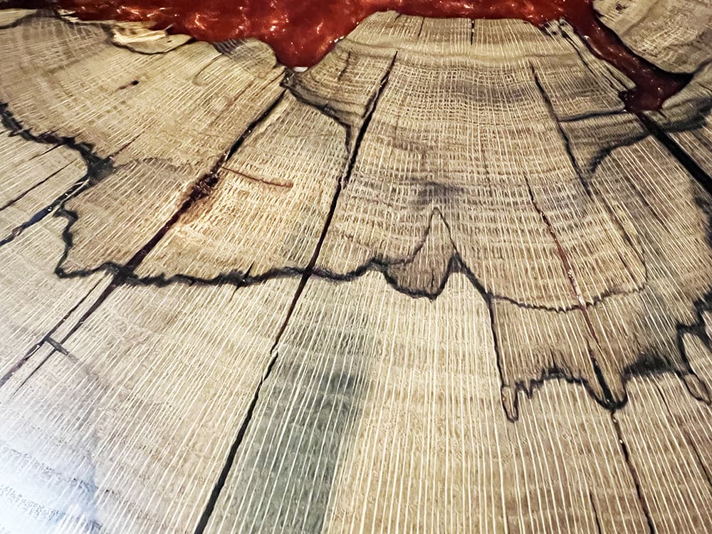 custom white oak coffee table jackson hole wyoming
