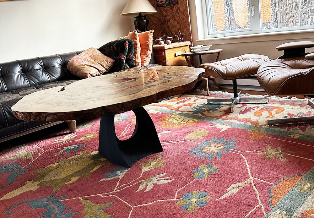 custom white oak coffee table jackson hole wyoming