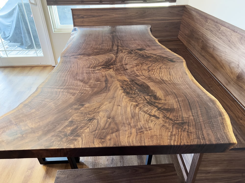 custom live edge dining table san diego